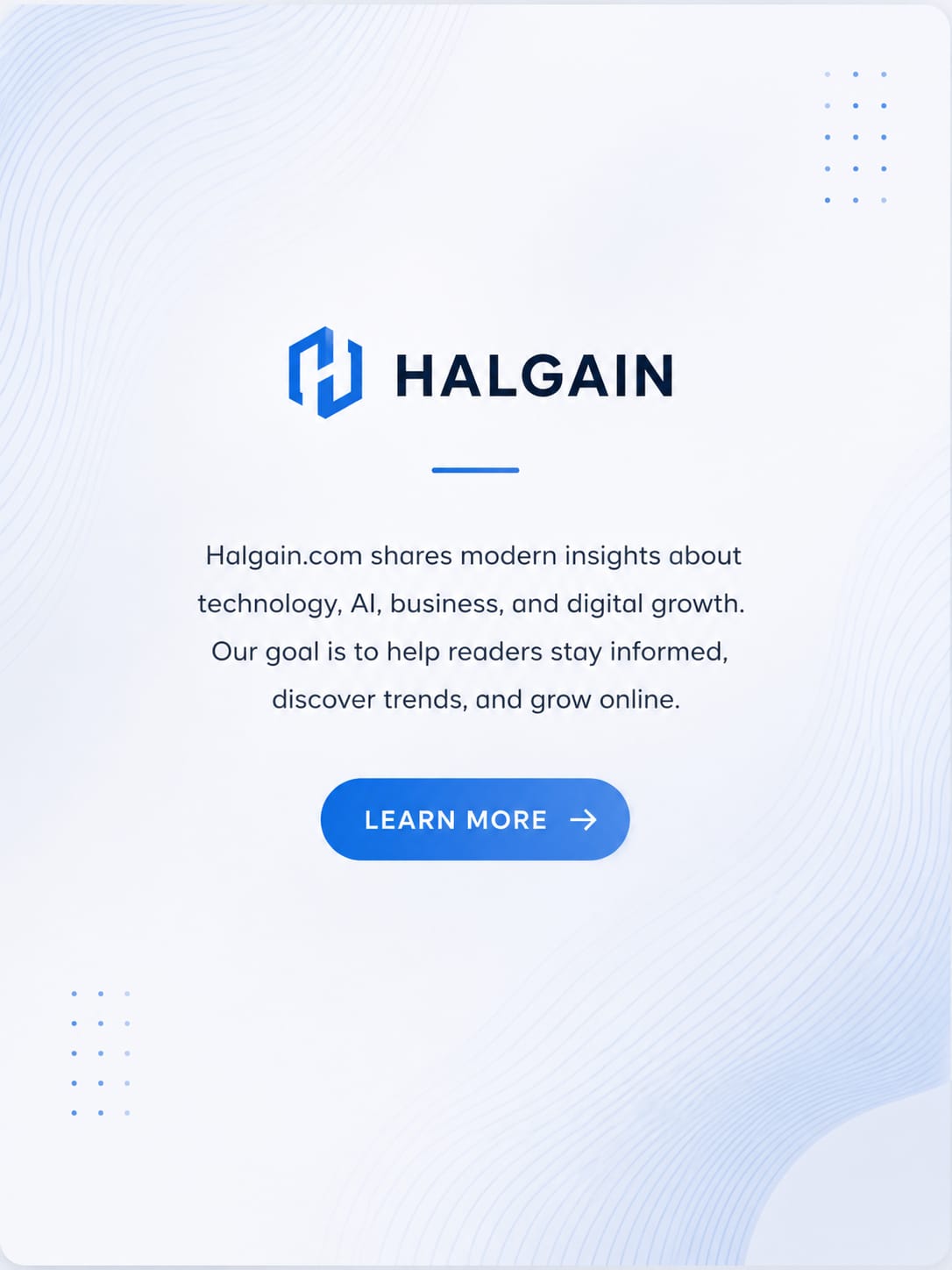About Technology and AI blog by Halgain