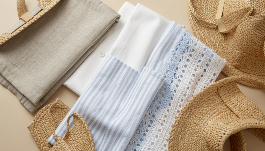Summer fashion trends 2026 lightweight linen cotton seersucker and crochet fabrics